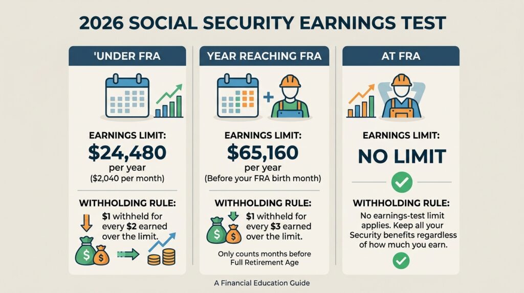 2026 Social Security earnings limits while working