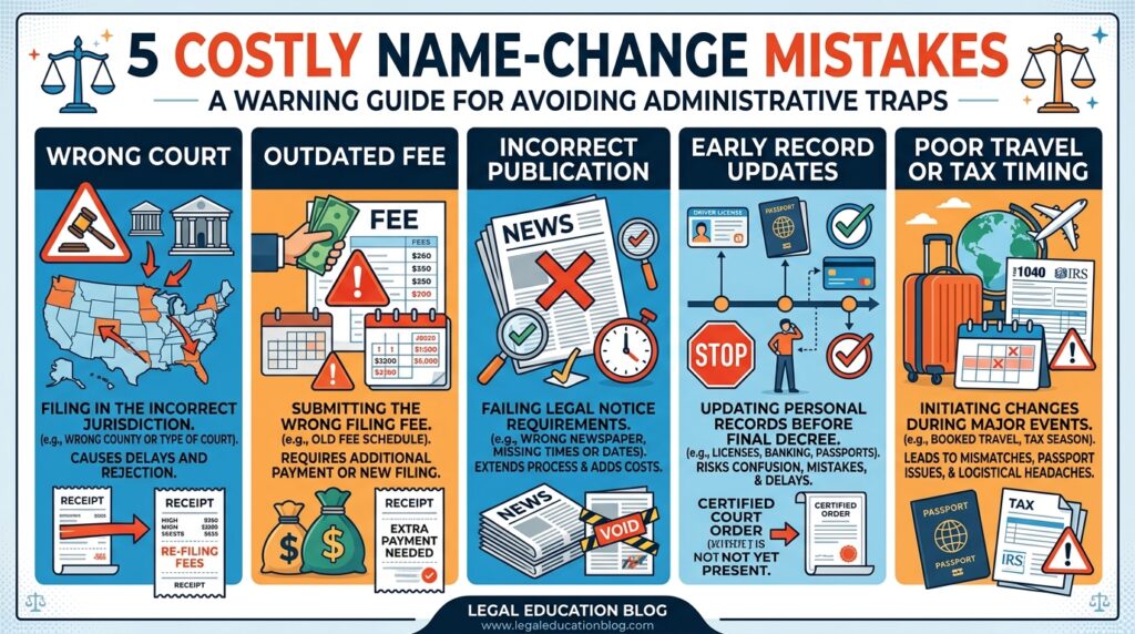 Costly mistakes that increase the price of a legal name change