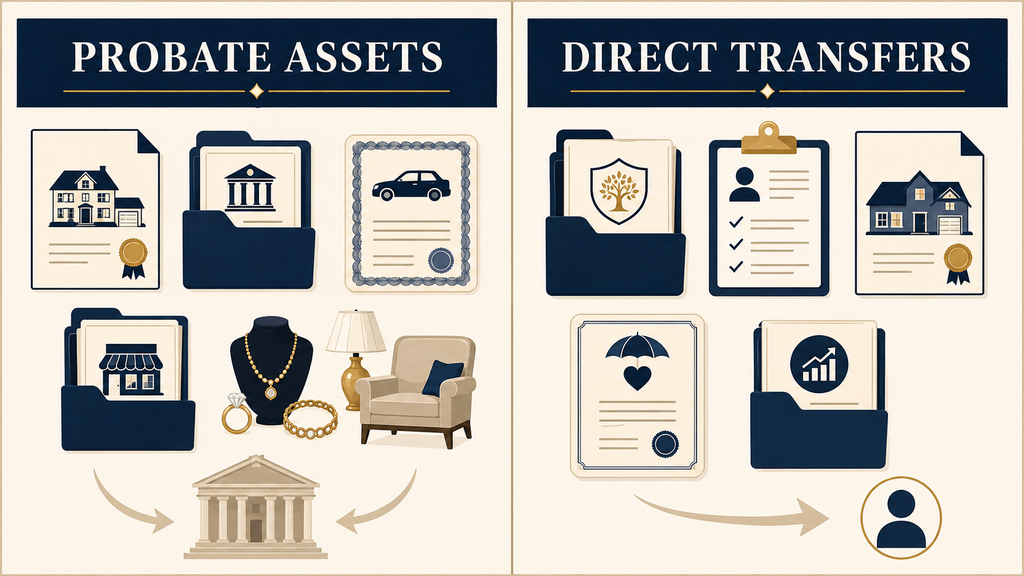 Probate assets compared with property that transfers directly to beneficiaries