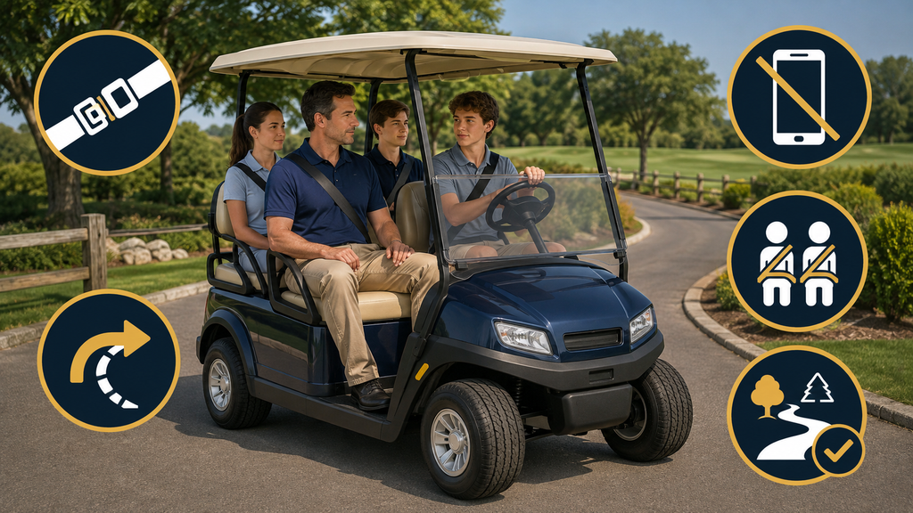 Safety checklist for teenage golf-cart drivers and passengers