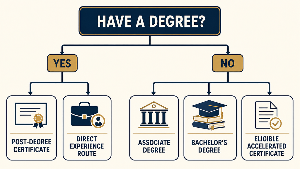 Choosing a paralegal certificate or degree based on prior education