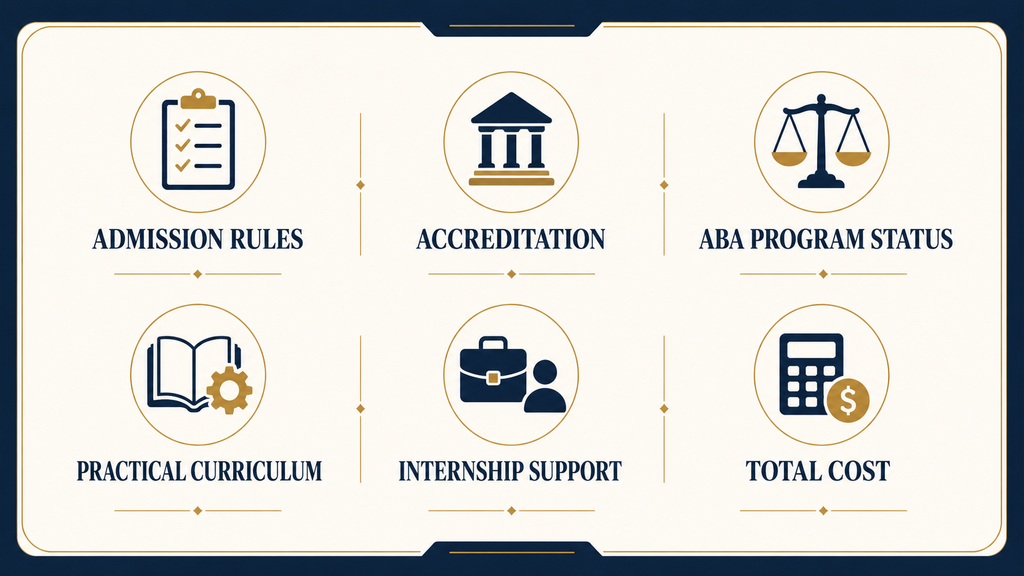 Checklist for comparing paralegal education programs