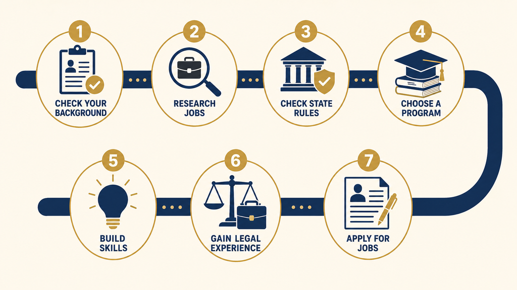 Step-by-step roadmap for becoming a paralegal