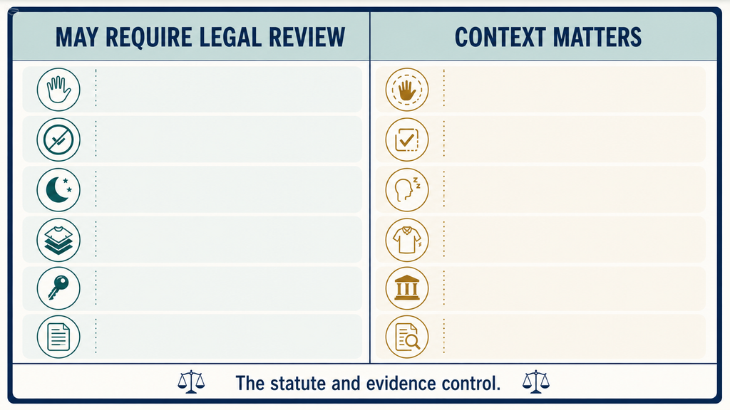 Examples of circumstances relevant to a sexual battery allegation