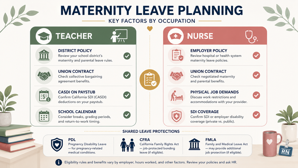 California maternity leave considerations for teachers and nurses