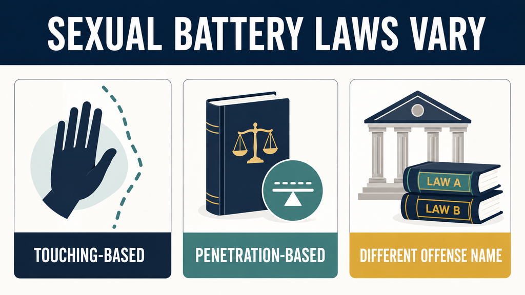 Comparison of sexual battery definitions across different states
