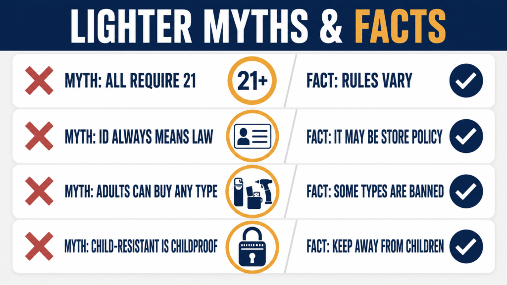 common myths about lighter purchase age and safety