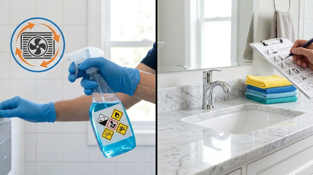 cleaning business chemical safety and quality-control system