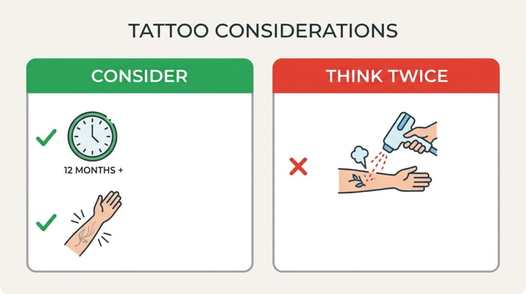 Pros and cons of getting a tattoo before age 18.