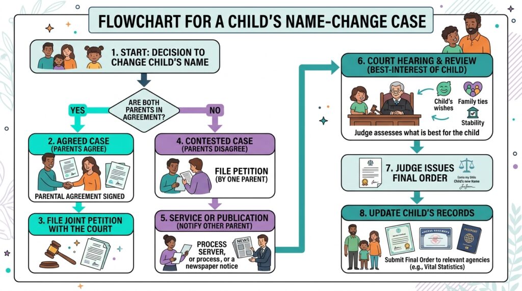 How much does it cost to change your child’s name and process steps