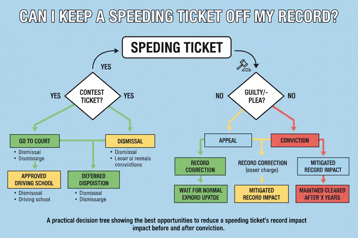How to remove or reduce a speeding ticket on your driving record