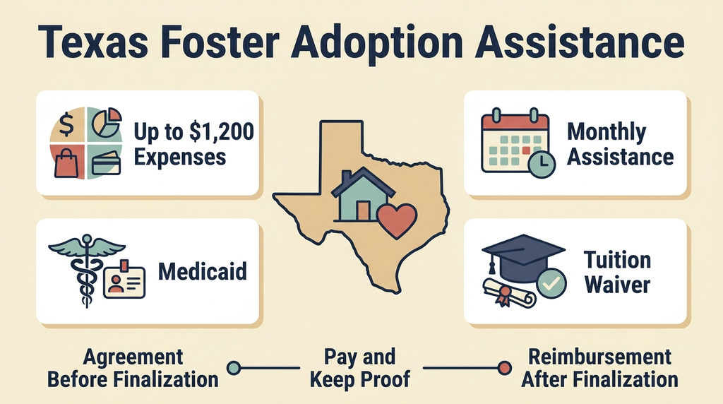 Texas foster adoption assistance and reimbursement overview