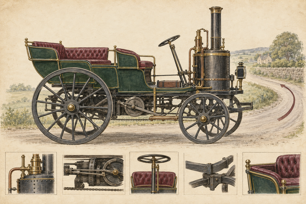 Steam-powered road vehicle involved in Mary Ward’s 1869 accident