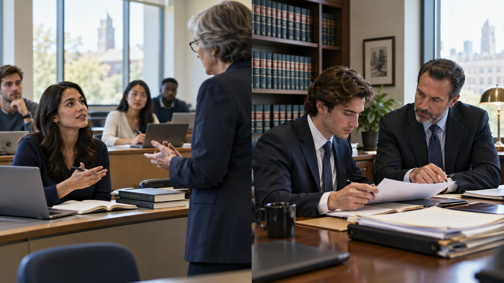 Comparison between attending law school and completing a supervised legal apprenticeship